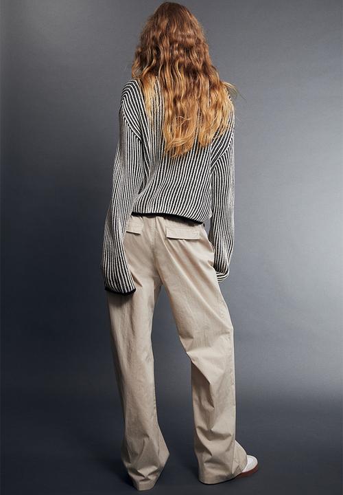 H&M - Poplin pull-on trousers - beige