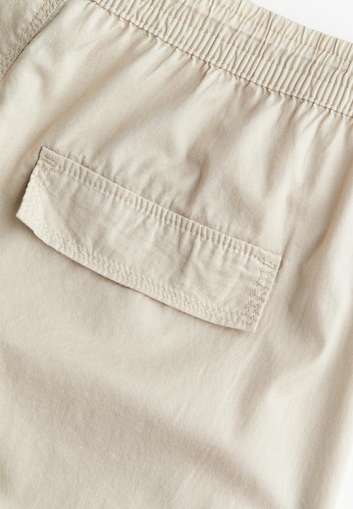 H&M - Poplin pull-on trousers - beige