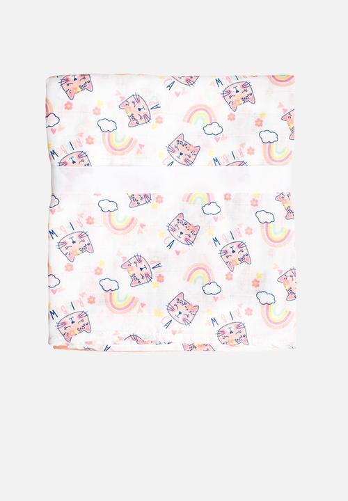 The Character Group (Legacy) - Rainbow 2 pack muslin blanket - pink