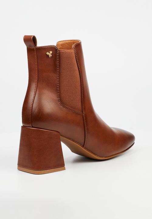 Butterfly Feet - Shardae 1 block heel boot - tan