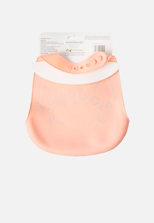 Character Group - Rainbow silicone bib - pink