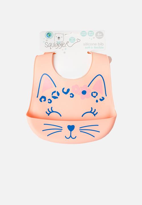 Character Group - Rainbow silicone bib - pink