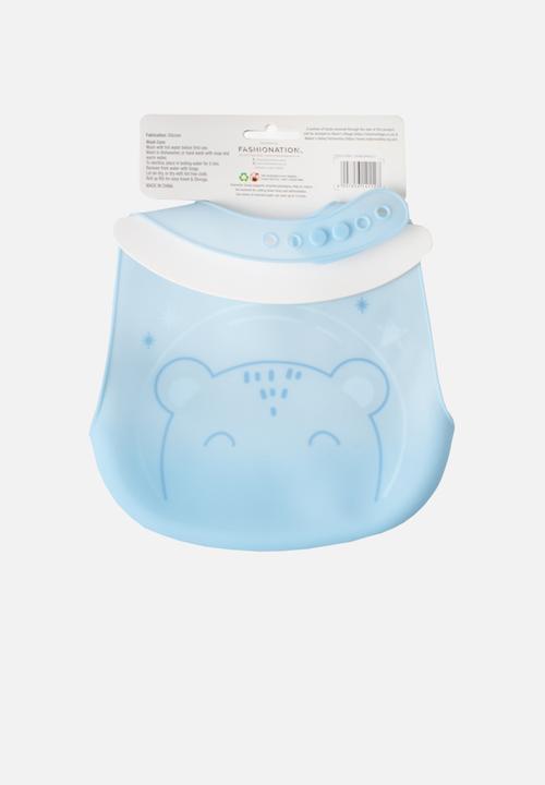 Character Group - Space bear silicone bib - blue