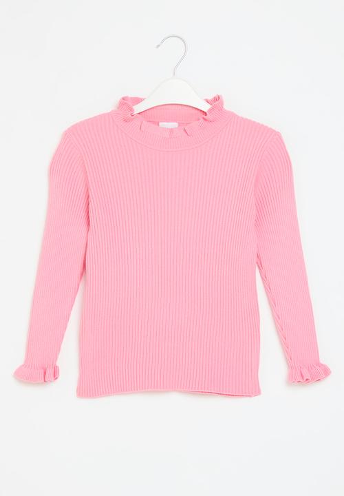 Pop Candy - Frilled poloneck - pink