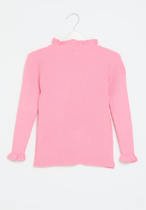 Pop Candy - Frilled poloneck - pink