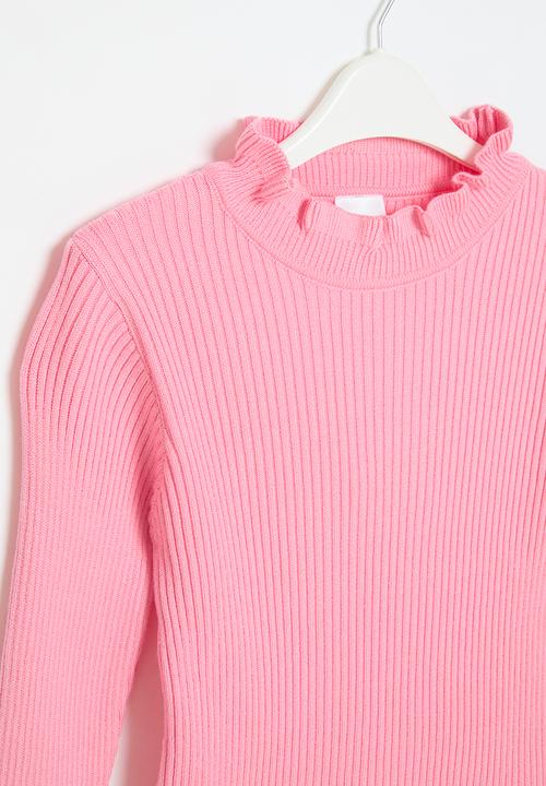Pop Candy - Frilled poloneck - pink