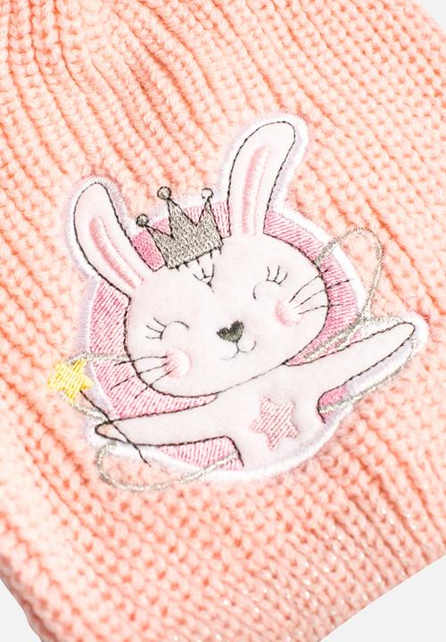 The Character Group (Legacy) - Bunny fairy beanie & mitten - pink