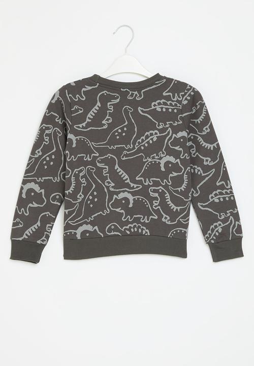 Pop Candy - Printed sweat top - brown and grey