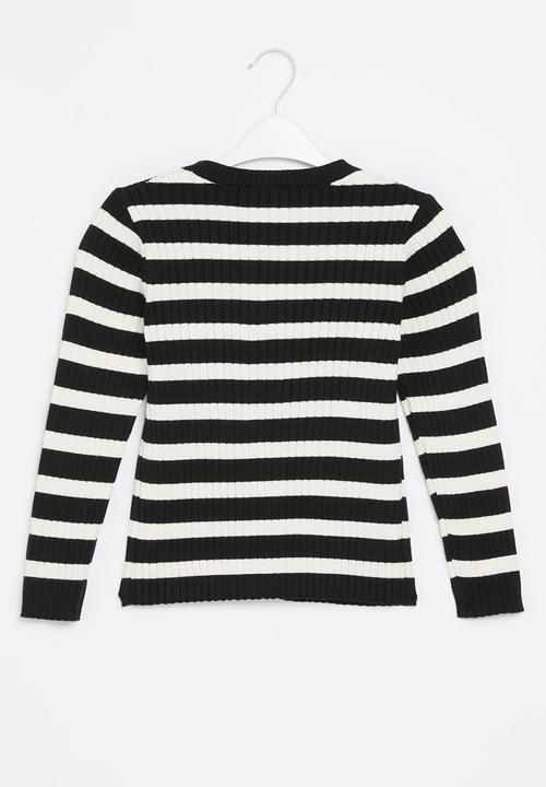 Pop Candy - Knitted cardigan - black & white