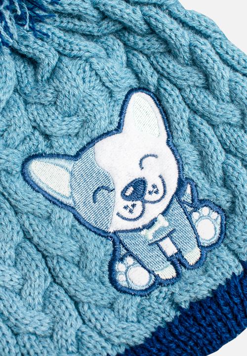 The Character Group (Legacy) - Doggy beanie & mitten - blue