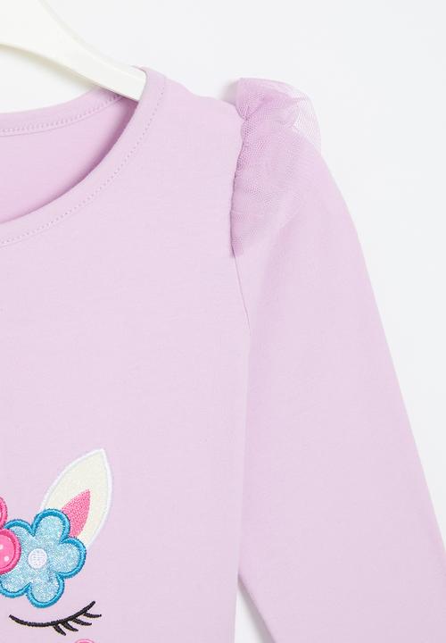 Pop Candy - Unicorn print mesh dress - lilac