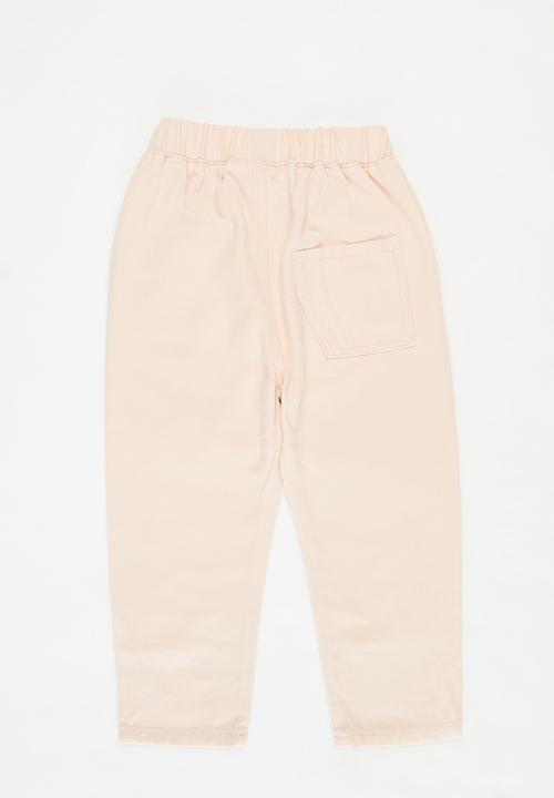 Pop Candy - Elastic waist twill pants - beige