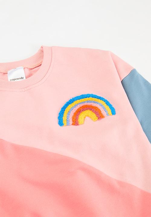 Pop Candy - Colourblock sweat top and legging set - pink