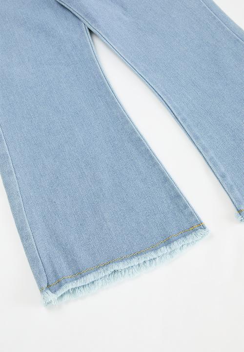 Pop Candy - Wide leg denim pants - stone wash