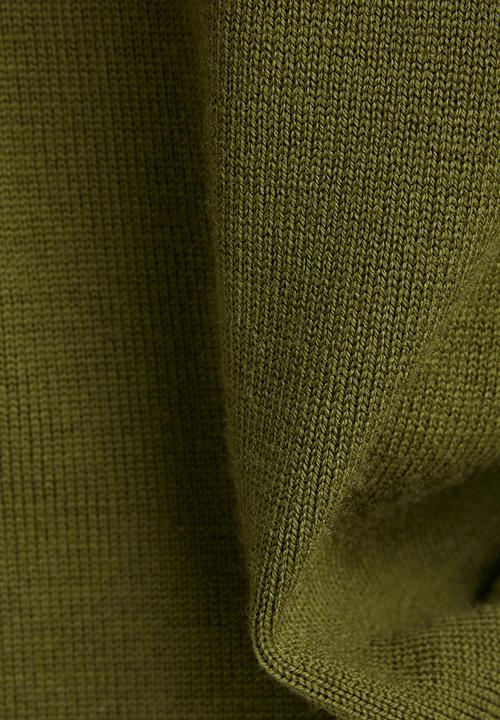 G-STAR - Premium core turtle knit Washable merino knit - dark olive