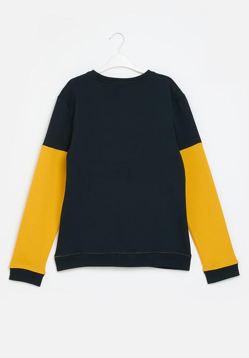 POLO - Boys gavin colour blocked sweater - yellow