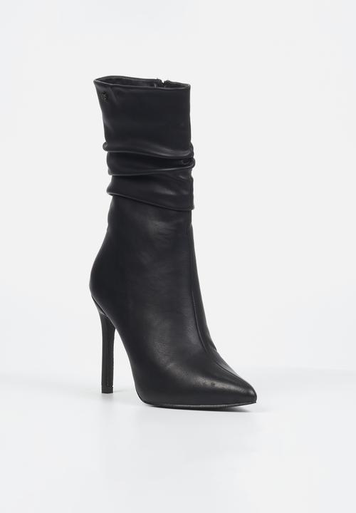 Miss Black - Boss 3 ruched boot - black