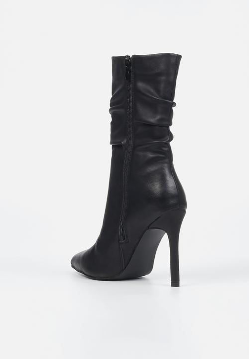 Miss Black - Boss 3 ruched boot - black