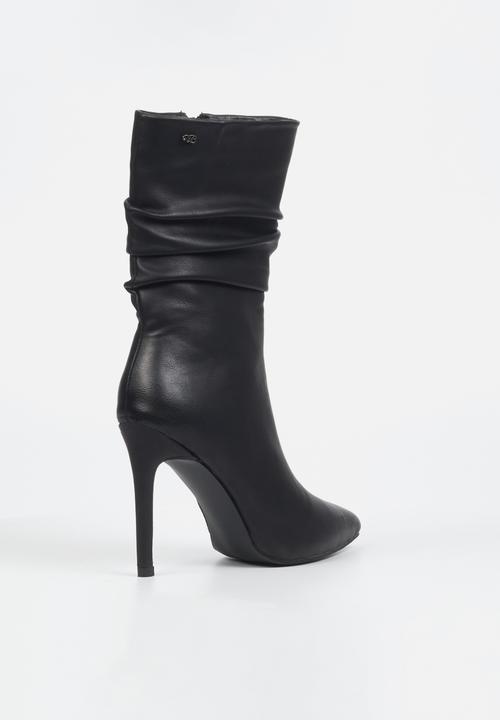 Miss Black - Boss 3 ruched boot - black