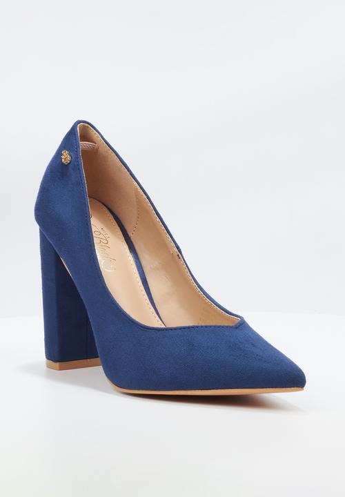 Miss Black - Criss 6 block heel court - navy