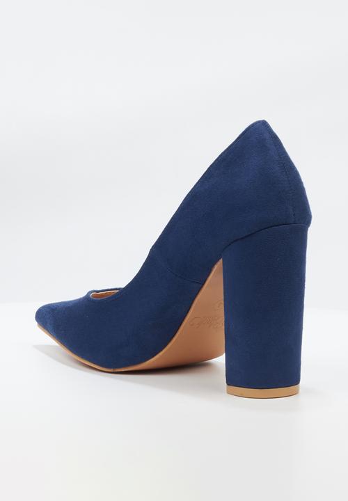 Miss Black - Criss 6 block heel court - navy