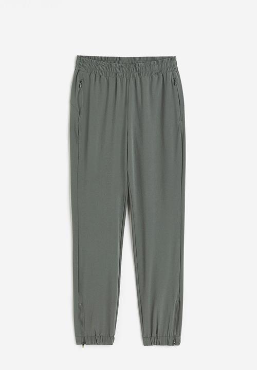 H&M - Drymove™ running trousers - dark khaki green