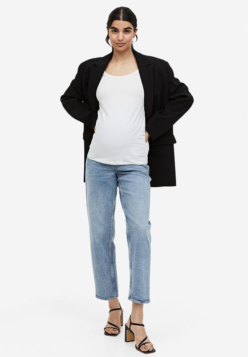 H&M - Mama 2-pack cotton tops - white