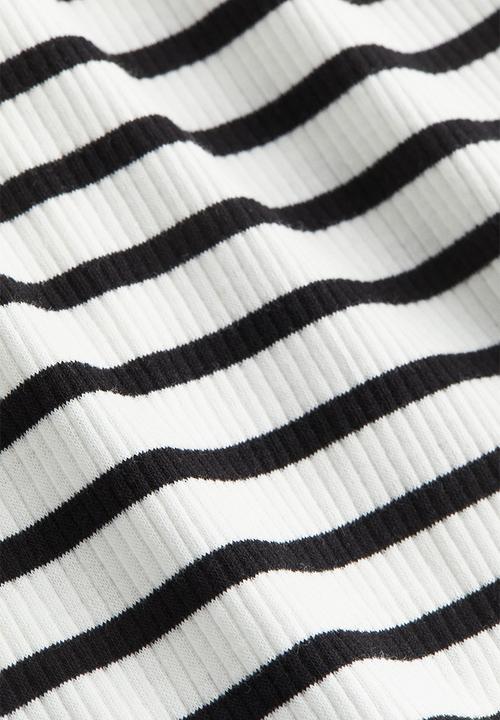H&M - Mama ribbed jersey top - white/striped