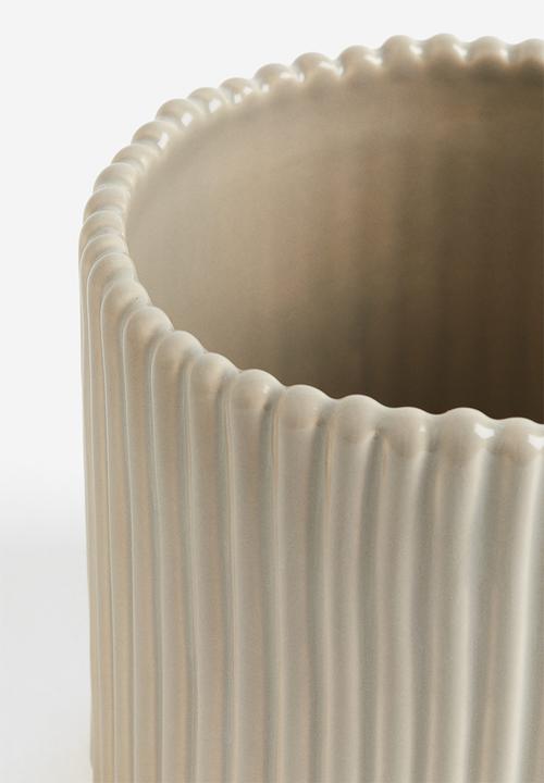 H&M - Stoneware plant pot - beige