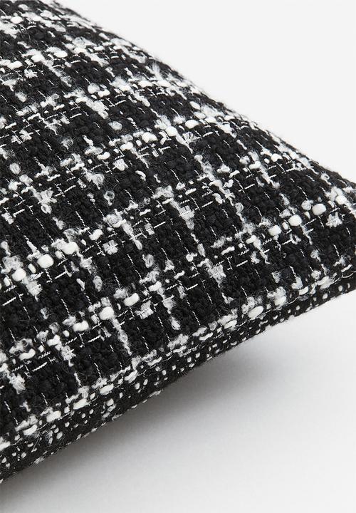 H&M - Jacquard-weave cushion cover - black checked