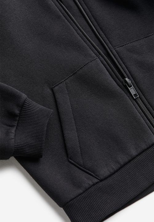 H&M - Zip-through hoodie - black