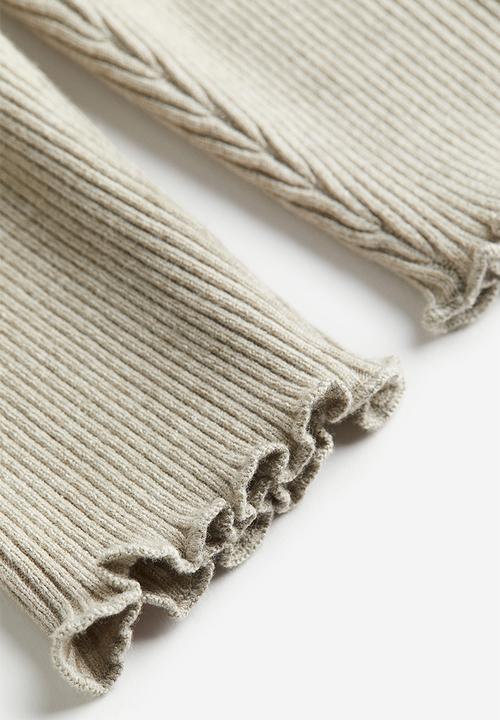 H&M - 2-piece rib-knit set - beige