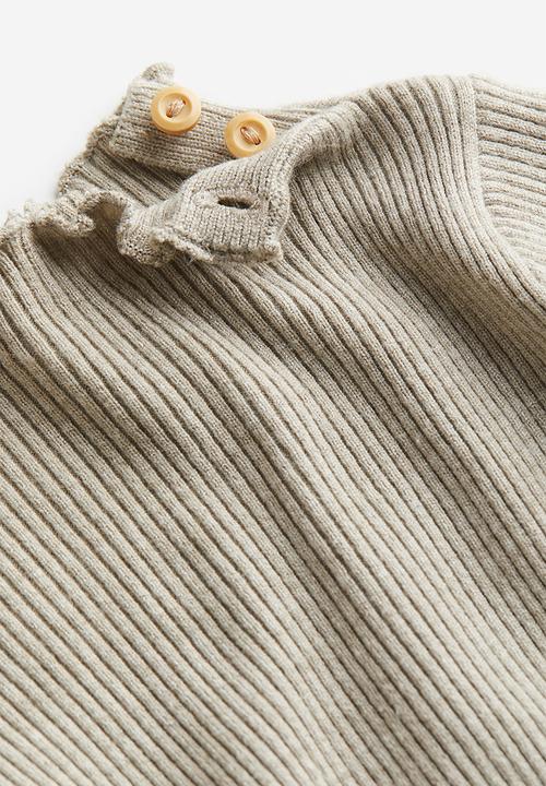 H&M - 2-piece rib-knit set - beige
