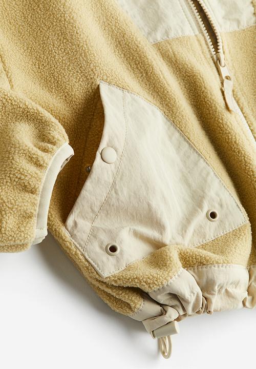 H&M - Oversized fleece jacket - beige multi