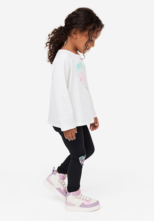 H&M - 3-pack leggings - black & grey multi