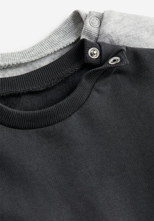 H&M - 2-Pack cotton sweatshirts - black & light grey marl