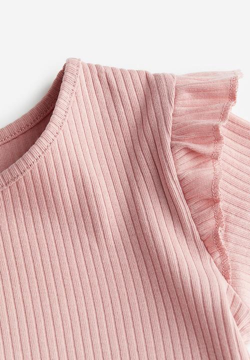 H&M - Ribbed jersey dress - pink