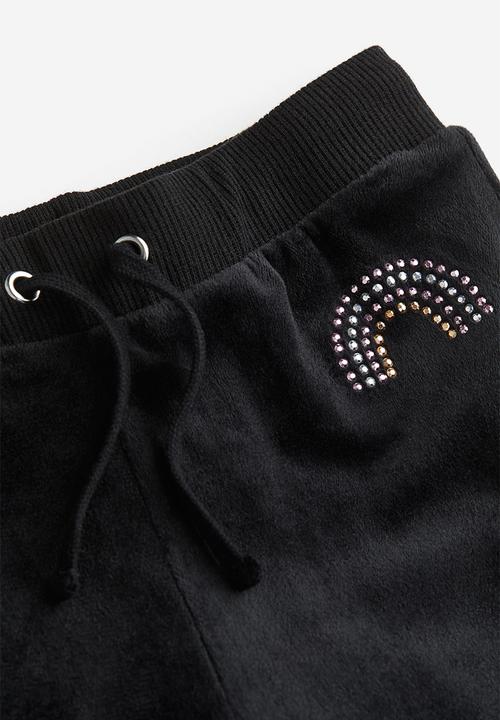 H&M - Velour trousers - black