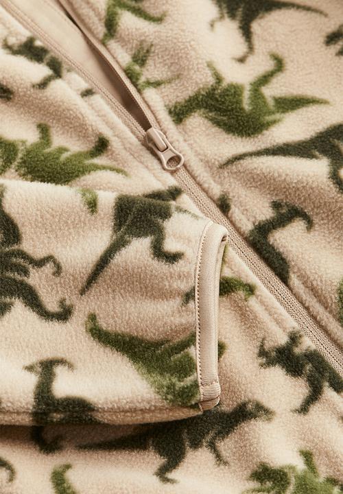 H&M - Fleece jacket - beige & dinosaurs 