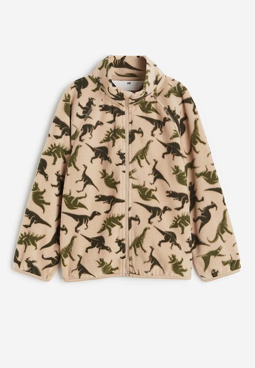 H&M - Fleece jacket - beige & dinosaurs 