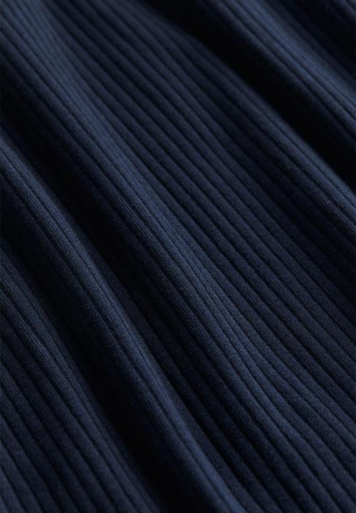 H&M - Ribbed jersey dress - navy blue