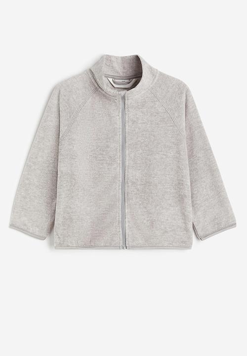 H&M - Fleece jacket - light grey marl