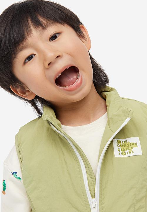 H&M - Woven gilet - dusty green & curiosity