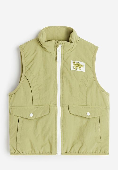 H&M - Woven gilet - dusty green & curiosity