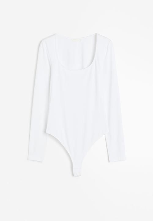 H&M - Jersey thong body - white