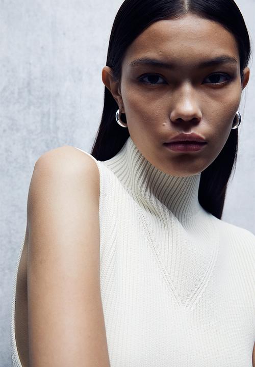 H&M - Rib-knit vest top - white