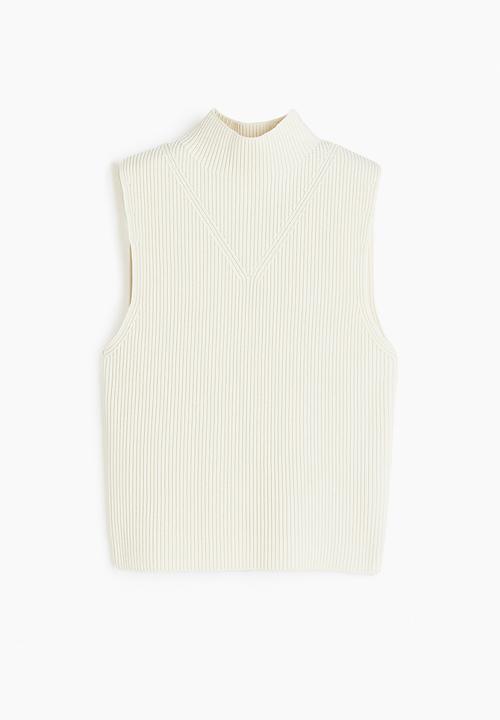 H&M - Rib-knit vest top - white