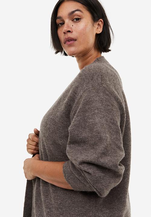 H&M - Long cardigan - dark mole