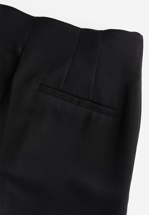 H&M - High-waisted tailored trousers - black