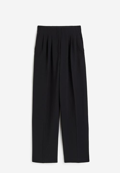 H&M - High-waisted tailored trousers - black